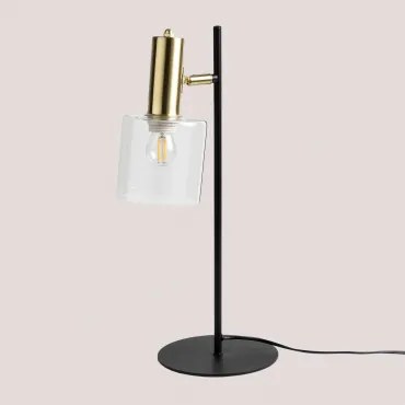 Draaibare Tafellamp Van Ijzer En Glas Andaluz Zwart - Sklum