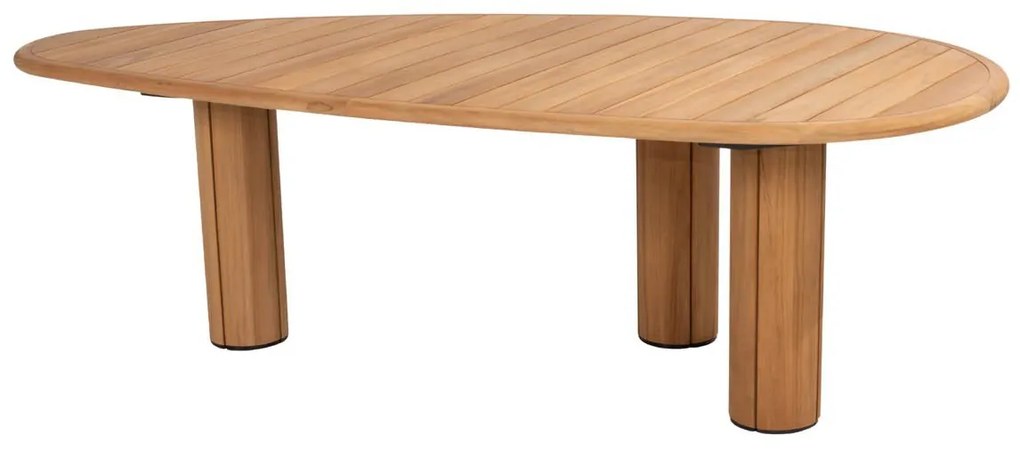 Taste by 4 Seasons Corsica teakhouten tuintafel met kiezelvormig blad 240 x 130 cm      houtkleur weerbestendig