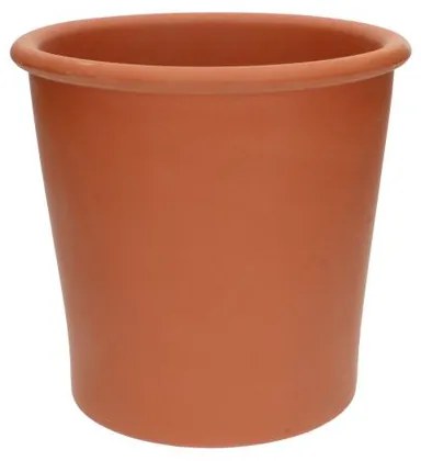 Bloempot ronde rand, donker terracotta,ø 23 cm