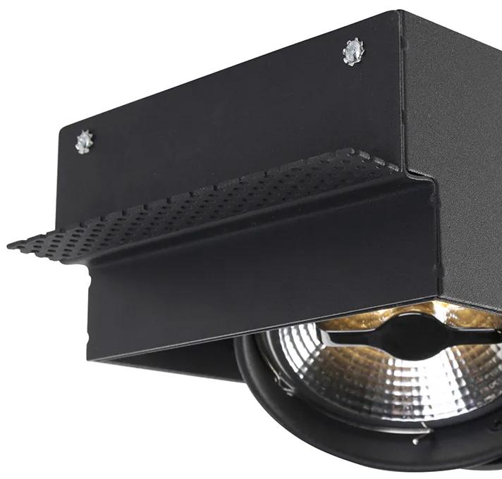 Grote Inbouwspot zwart AR111 trimless 3-lichts - Oneon Design, Industriele / Industrie / Industrial, Landelijk, Modern QR111 / AR111 / G53 Binnenverlichting Lamp