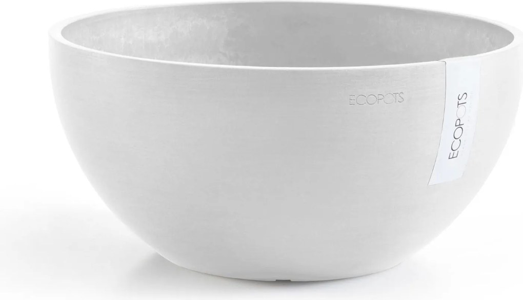 Ecopots bloempot Brussels 25 - Pure White - Diameter 25 x H12 cm