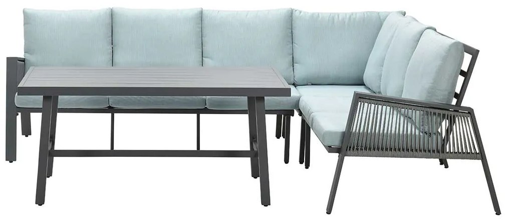 Garden Impressions Brendon lounge dining set 4-delig rechts - mint grijs