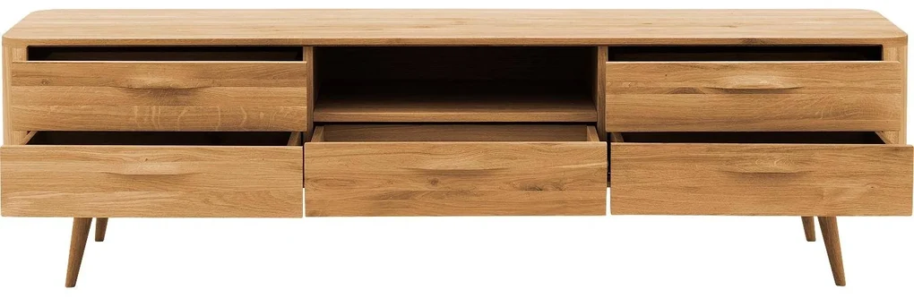 Goossens Tv Meubel Bjarte, 5 laden 1 open vak 180 cm breed