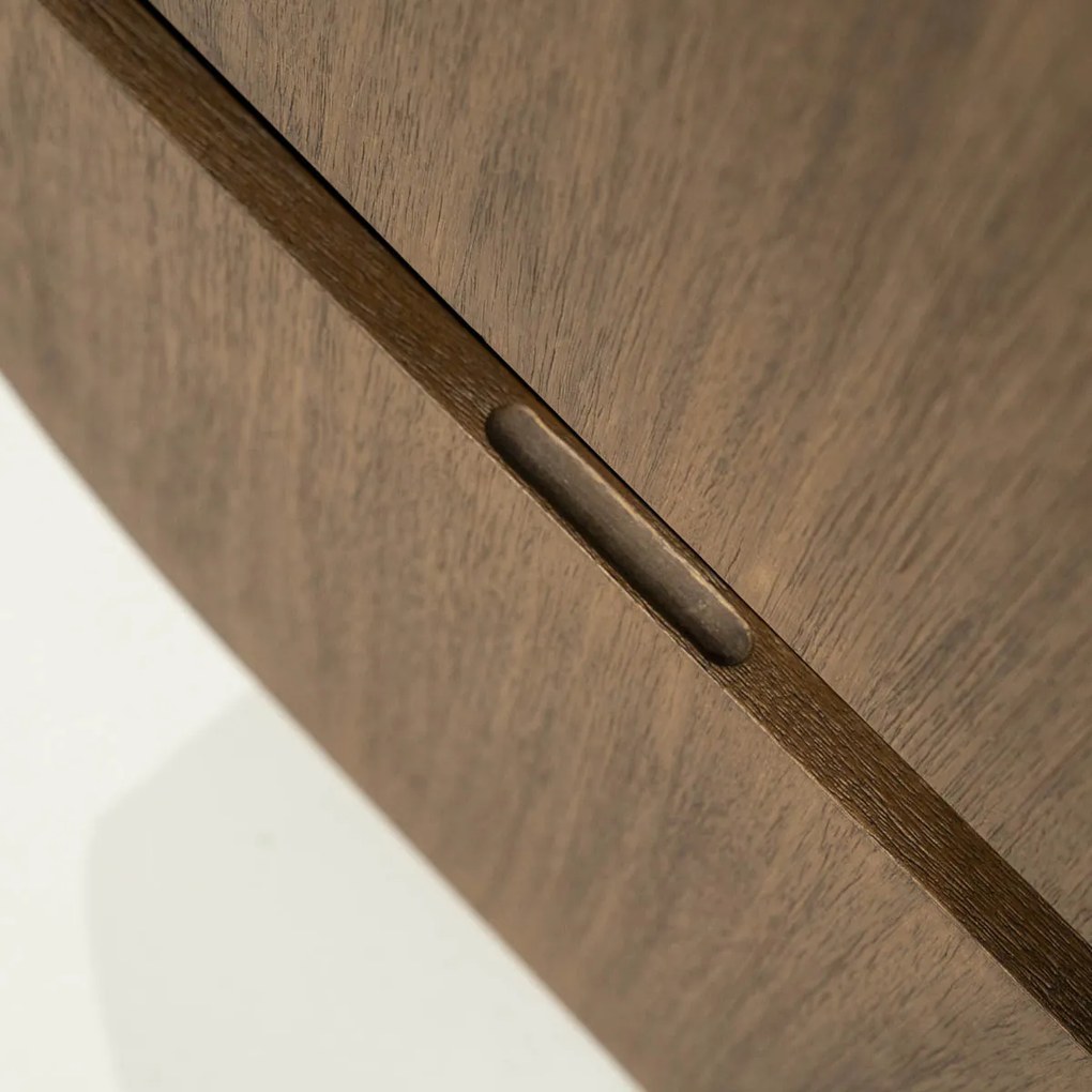 Grote Kast Hout Met Ronde Hoeken - 110x40x180cm.