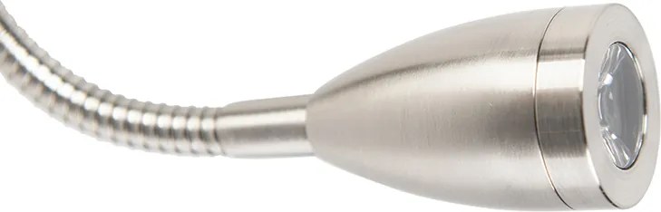 Wandlamp staal met velours kap bloemen met goud - Brescia