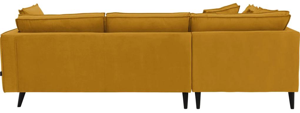 Goossens Bank Suite geel, stof, 2,5-zits, elegant chic met ligelement links