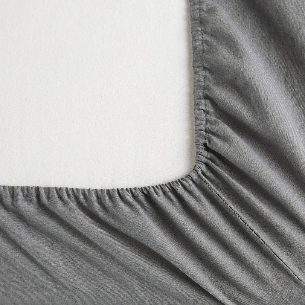 Hoeslaken in gewassen linnen, Elina