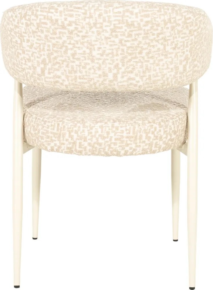 By-Boo Miso Eetkamerstoel Geometrische Print Beige