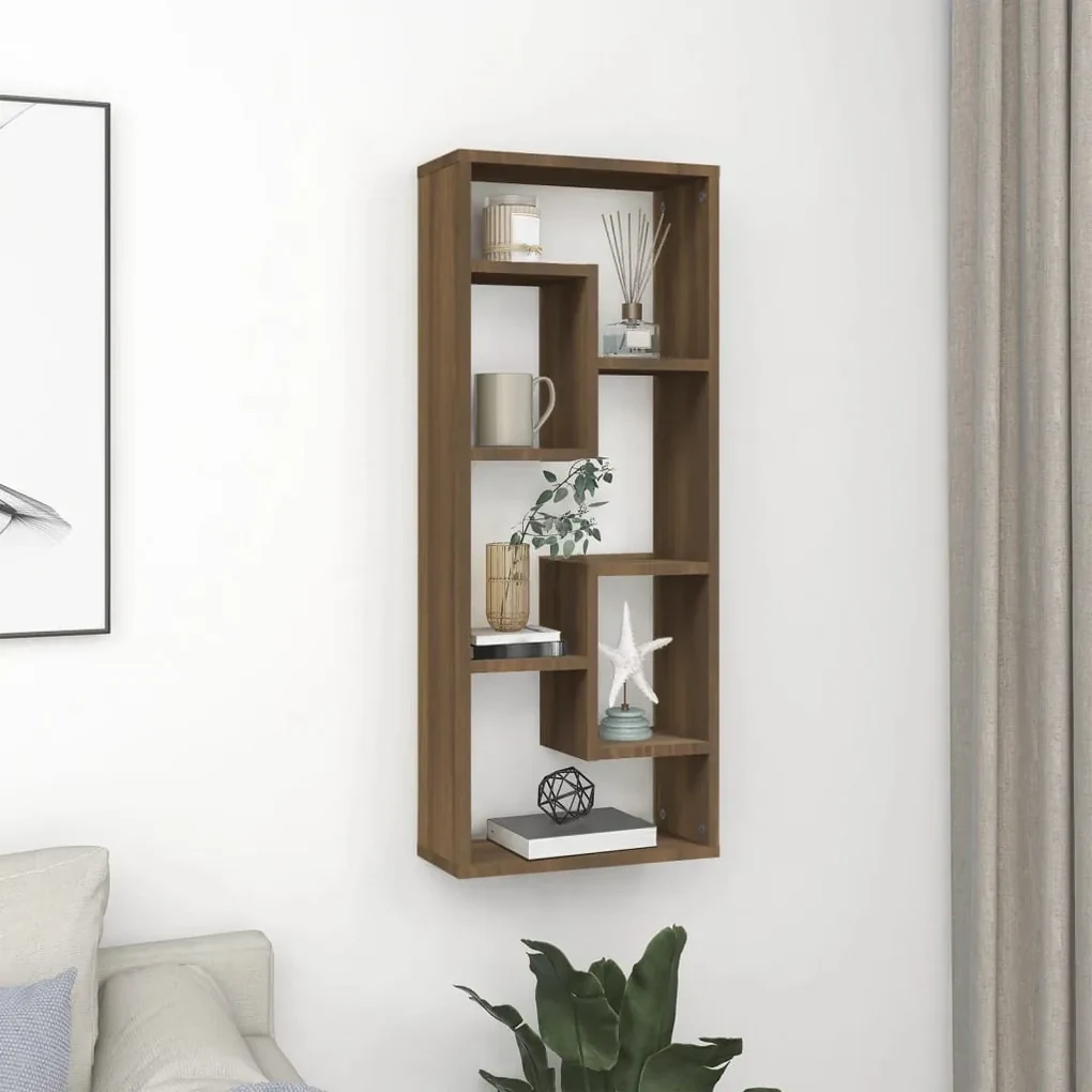 vidaXL Wandschap 102x30x29 cm bewerkt hout betongrijs
