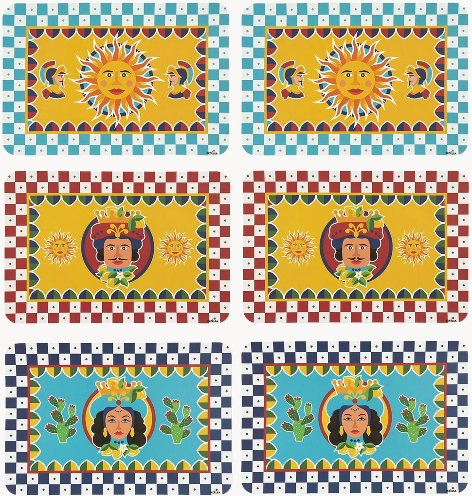 Placemats Sicilian Rhapsody, 6-delig