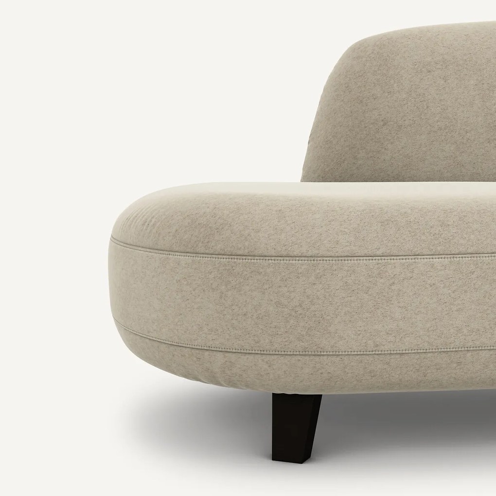 6-zits bank in linnen fluweel, Rosebury, ontwerp door Emmanuel Gallina