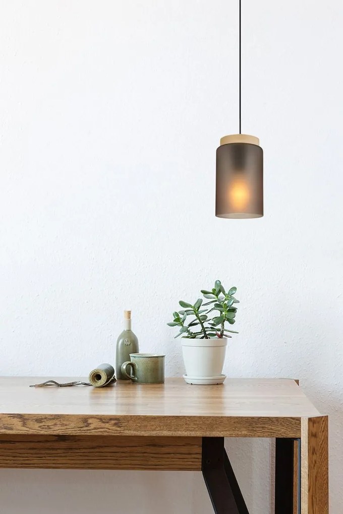 Hanglamp APP1810-1CP Frosted Grey