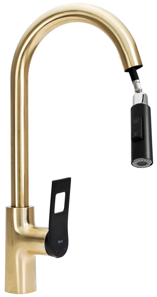 Keukenkraan Rea SOUL Black/Brush Gold