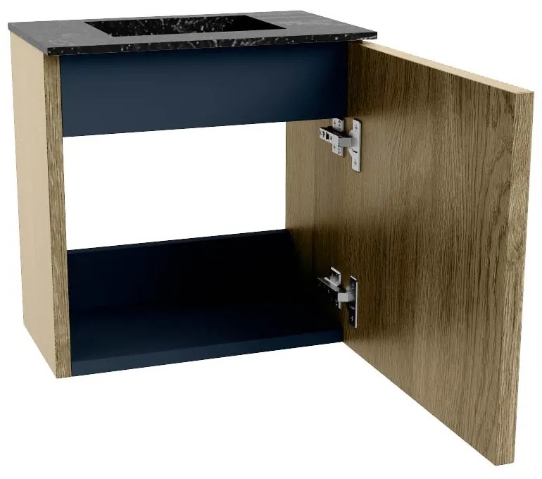 Mondiaz Joya DLux 40cm toiletmeubel dusk met wastafel faye midden zonder kraangat lava