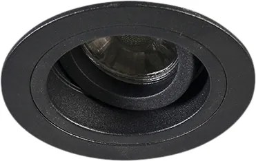 Smart inbouwspot zwart rond incl. wifi GU10 - Chuck