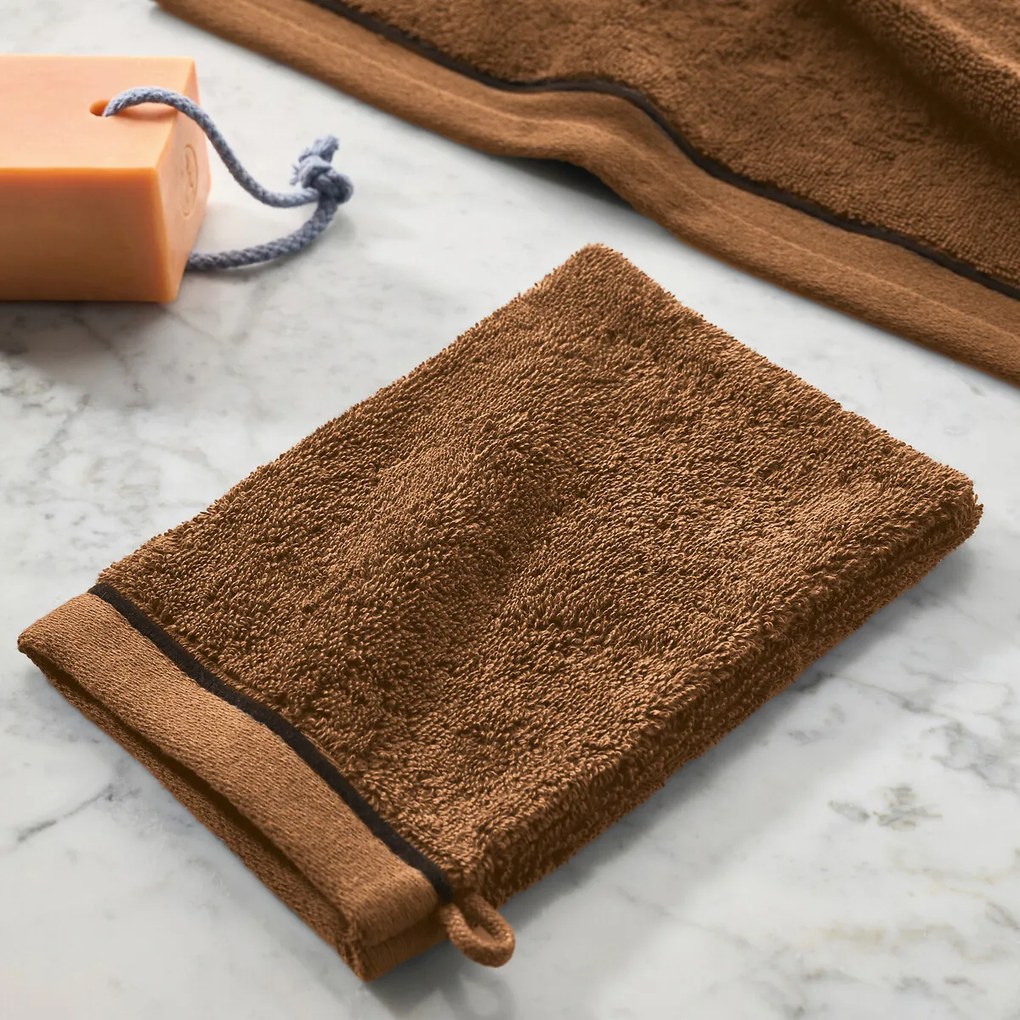 Set van 2 washandjes in gekamd katoen 675 gr/m², Victor