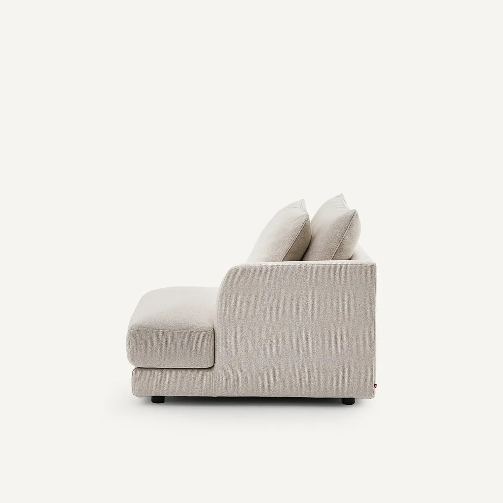 Halve bank rechts, modulair, in tweed, TIBERIO