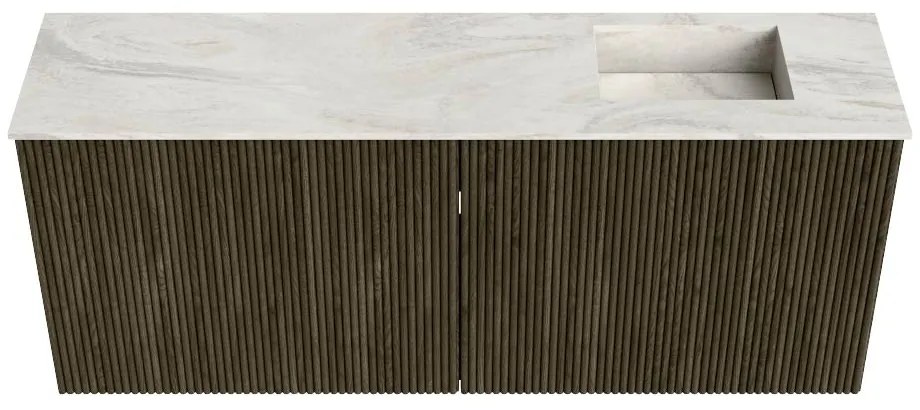 Mondiaz Joya DLux 100cm toiletmeubel shadow met wastafel faye rechts 1 kraangat ostra