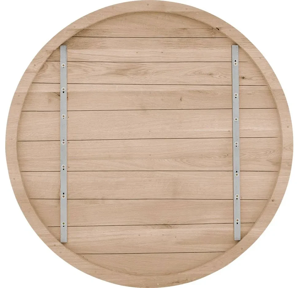 Goossens Eettafel Blade, Strak blad rond 110 x 110 cm 6 cm dik