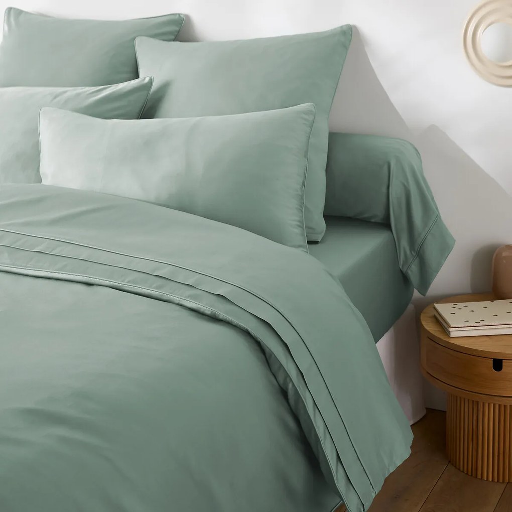 Hoeslaken satijn katoen, 153 draden, 30 cm kop, Opale