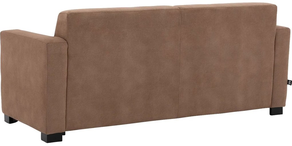 Goossens Bank My Style bruin, microvezel, 2,5-zits, stijlvol landelijk