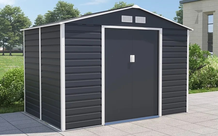 Metalen tuinhuisje Lahti 2,8 x 1,9 m Store Boss antraciet