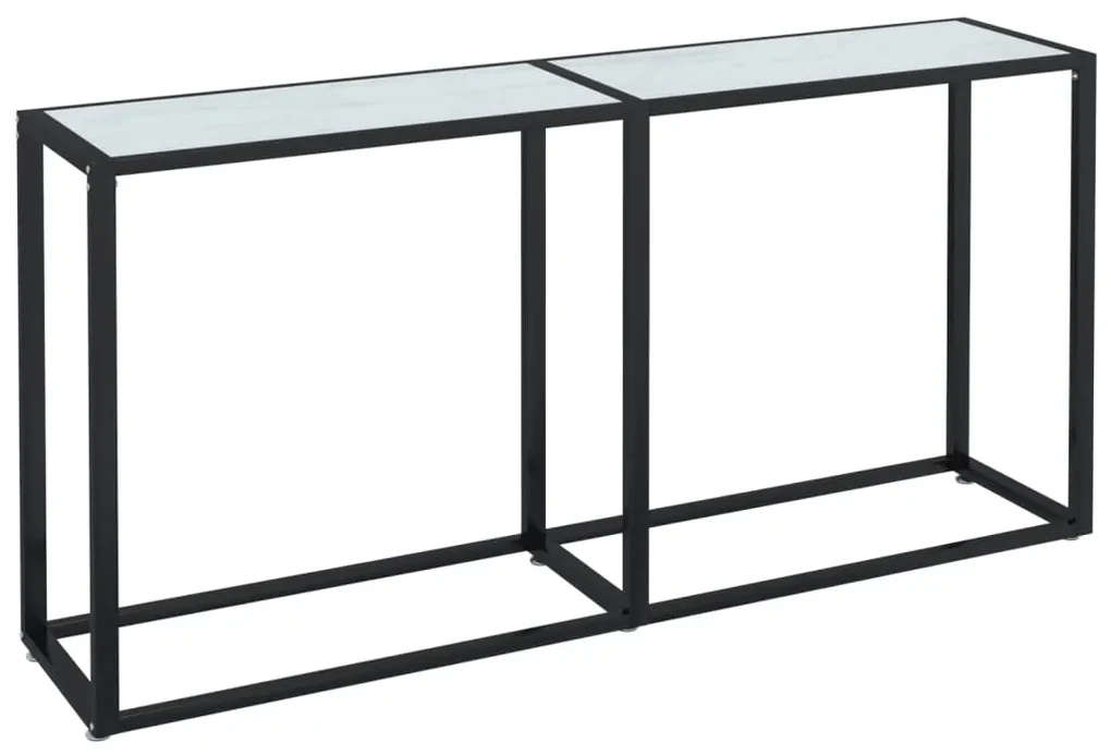 vidaXL Wandtafel 160x35x75,5 cm gehard glas witmarmerkleurig