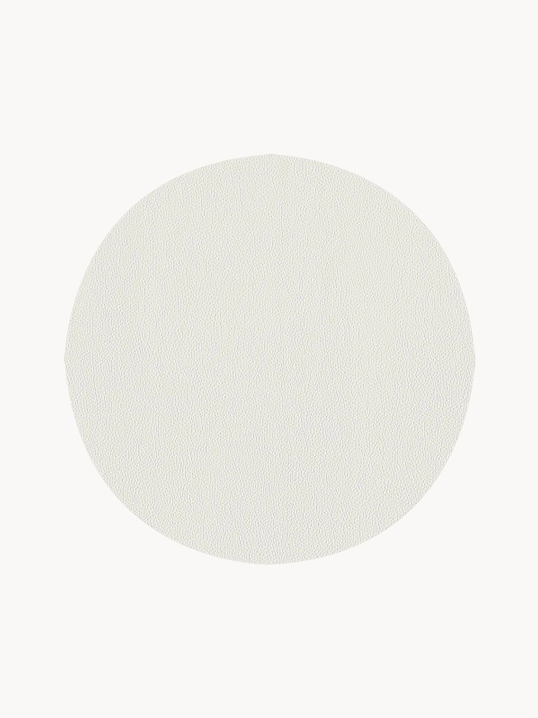 Ronde kunstleren placemats Pik, 2-delig