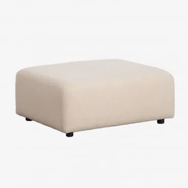 Gestoffeerde Poef Fogler Teddystof Crème Beige - Sklum