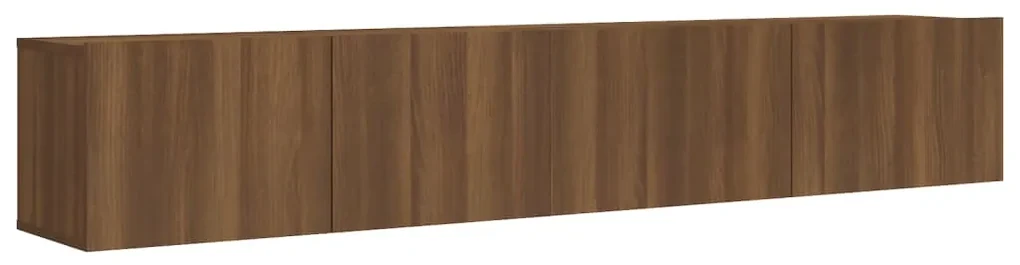 vidaXL 2-delige Tv-meubelset bewerkt hout bruineikenkleurig