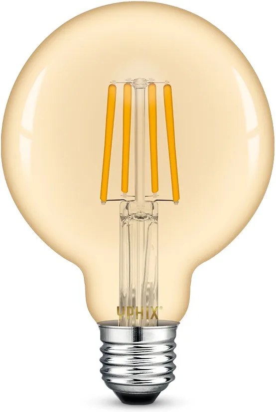 E27 Led Filament Lamp Atlas G95 4,5w 2200k Dimbaar Gold | LEDdirect.nl