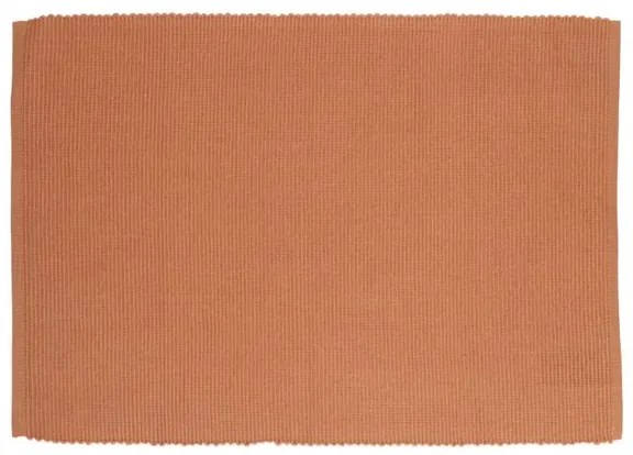 Placemat geribbeld, GOTS bio-katoen, bruin, 35 x 50 cm