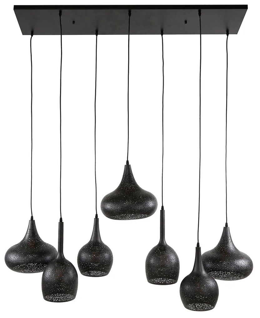 Speelse Hanglamp Zwart Metaal