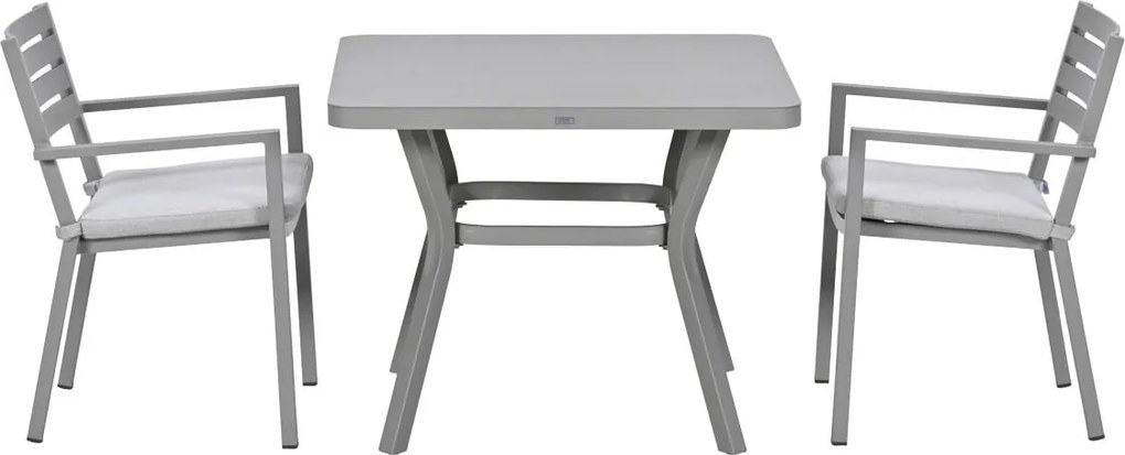 Garden Impressions Amarillo bistro tuinset 3-delig - Mina tuintafel 90x90 taupe