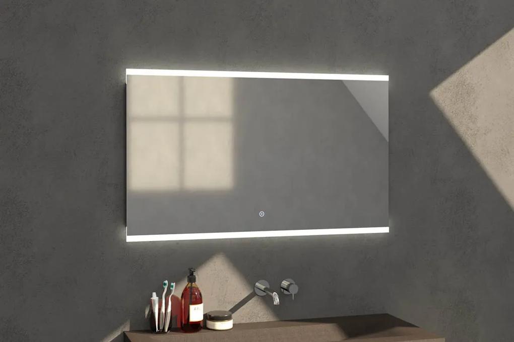 Sanituba Twinlight spiegel 120x70 met LED verlichting Aluminium Geborsteld