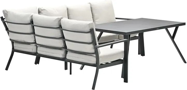 Garden Impressions Senja lounge dining set 3-delig links - desert sand