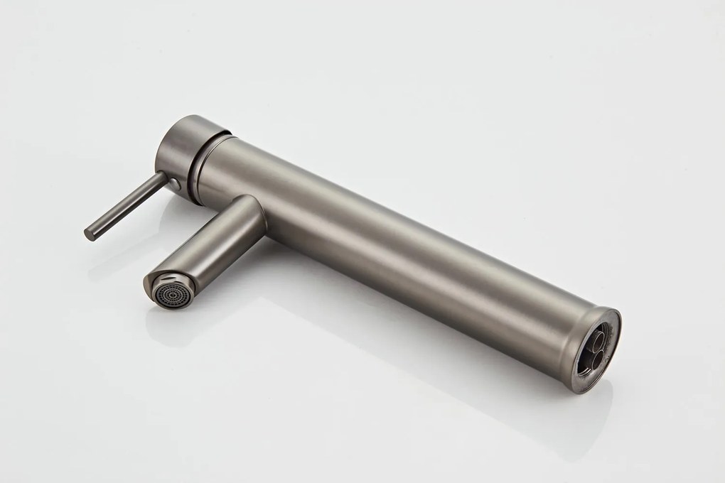 Saniclear Iron verhoogde wastafelkraan verouderd ijzer - gunmetal