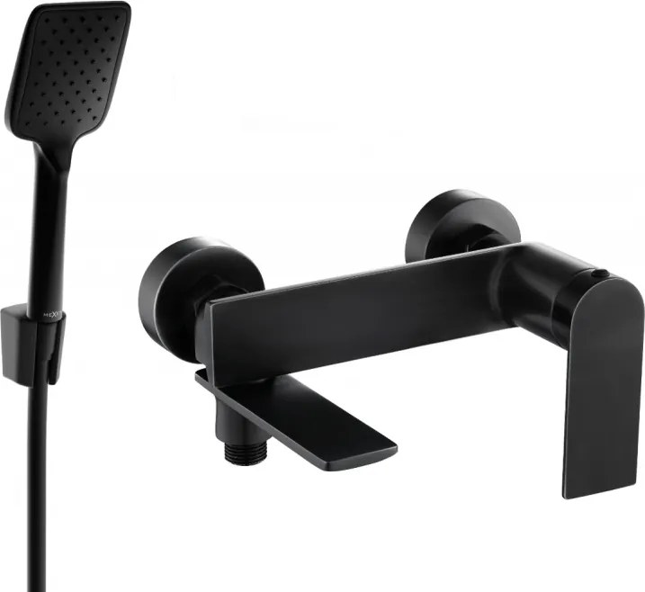 Mexen Zero R62 badkraan met doucheset, zwart - 7113R62-70