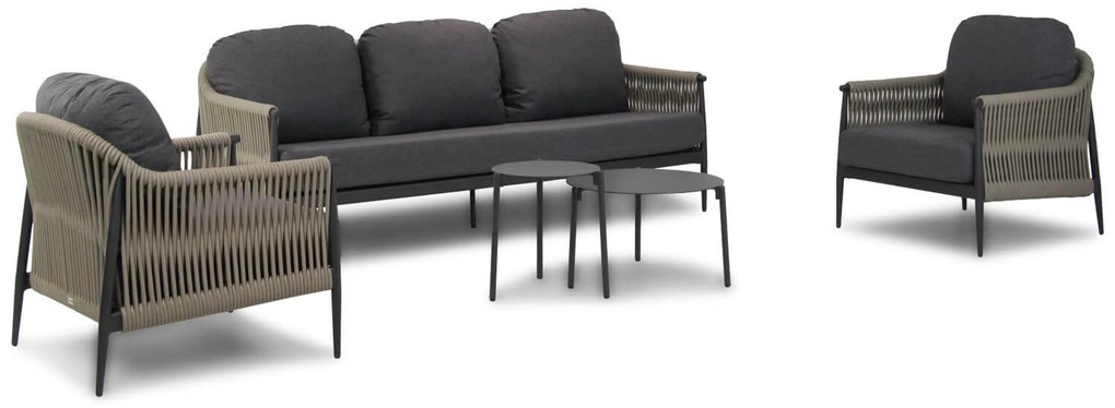Stoel en Bank Loungeset 5 personen Rope Taupe Coco Lucia/Pacific