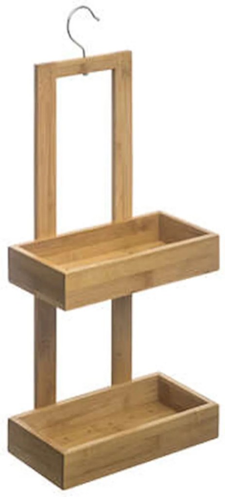 5five Doucherekje - 2 Lagen - Bamboe - Met Ophanghaak - 26 x 14 x 60 cm