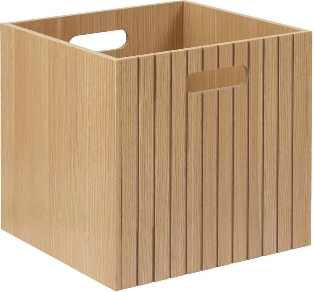 5Five Tasso Opbergmand - MDF Houtlook - 30,5 x 30 x 30,5 cm - Beige