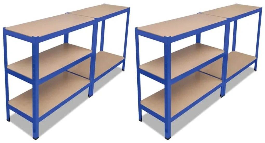 vidaXL Opbergrekken 2 st blauw