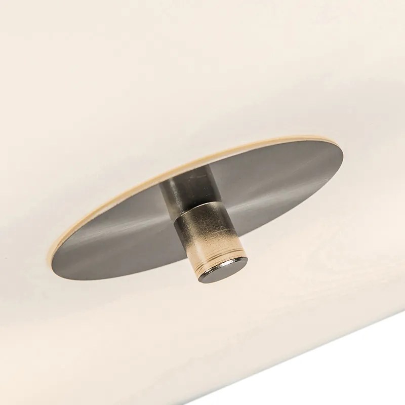 Stoffen Smart plafondlamp wit 50cm incl. 4 Wifi A60 - Drum Jute E27 Scandinavisch rond Binnenverlichting Lamp