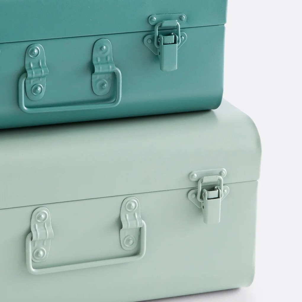 Set van 2 metalen koffers in plaatwerk, Masa