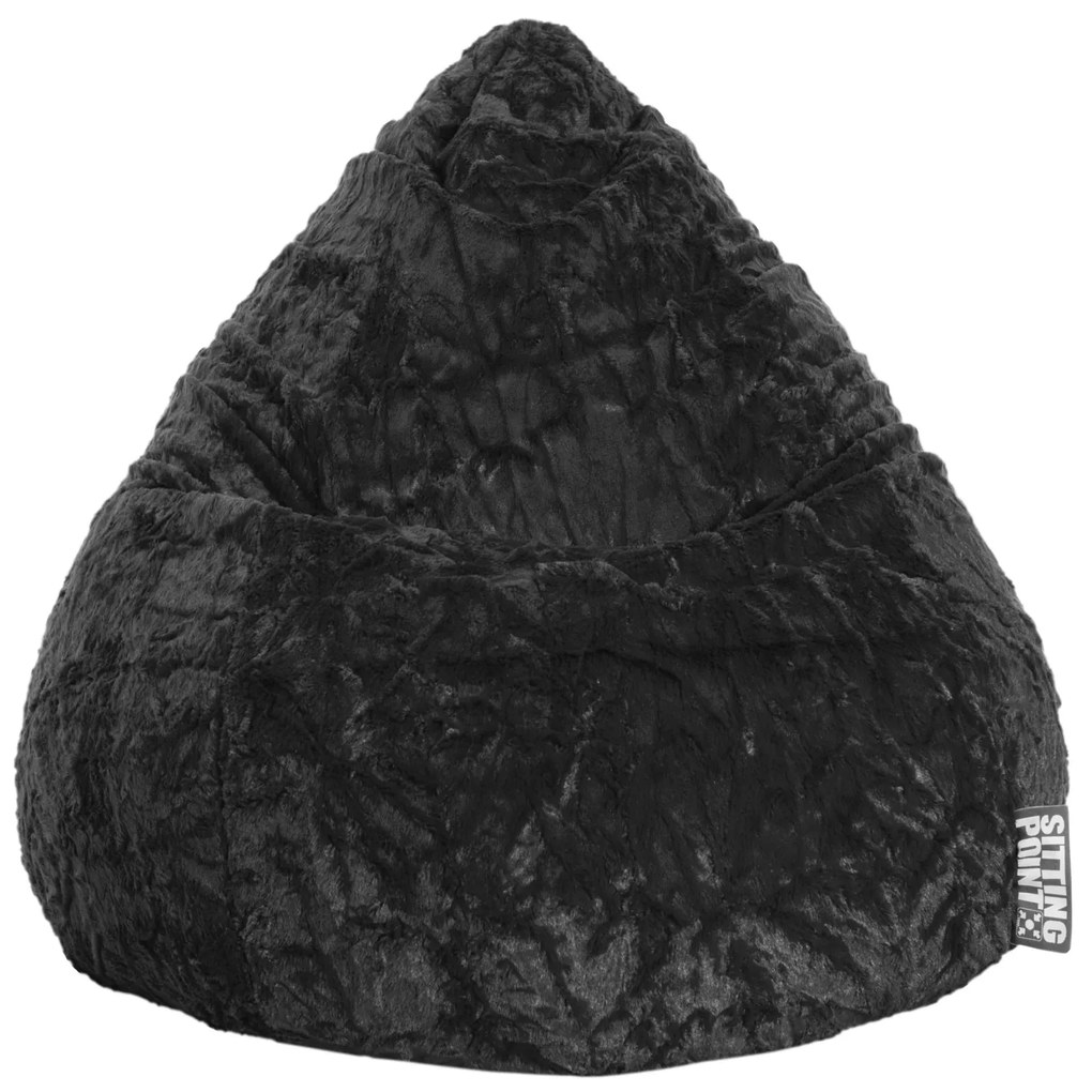 Kinder Zitzak BeanBag Fluffy XL - Zwart