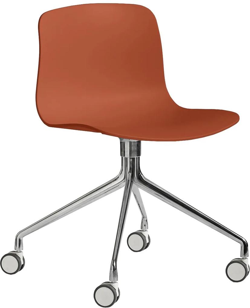 Hay About A Chair AAC14 Stoel Met Gepolijst Aluminium Onderstel Orange
