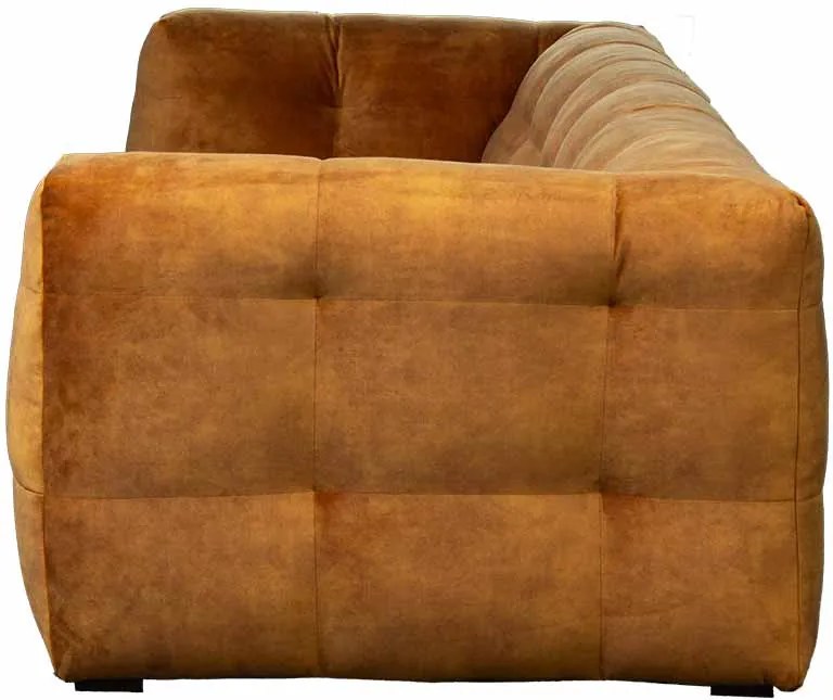 3 zitsbank - Sfär - velours Adore cognac 28
