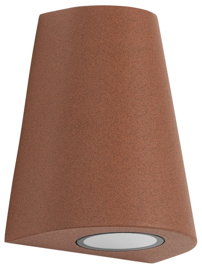 Cone Muurlamp Corten met Lichtsensor LED