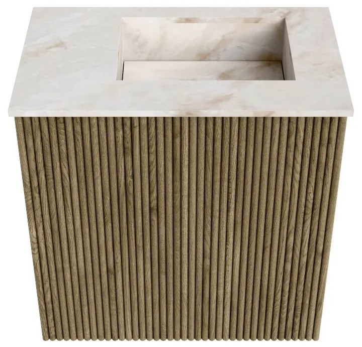 Mondiaz Joya DLux 40cm toiletmeubel dusk met wastafel faye rechts zonder kraangat frappe