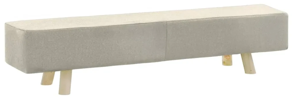 vidaXL Voetenbank 120x28x26 cm stof crèmekleurig